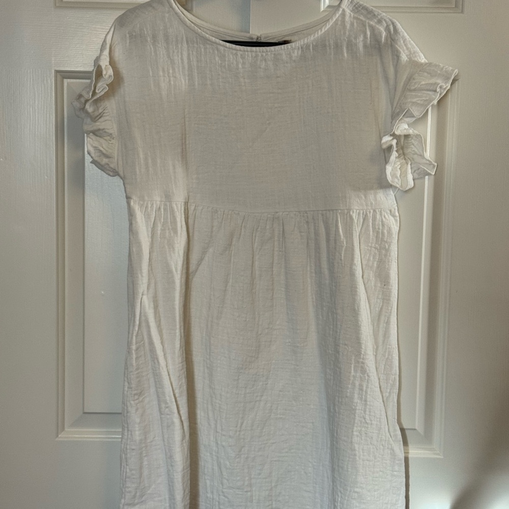 Billabong White Flutter Sleeve Tunic